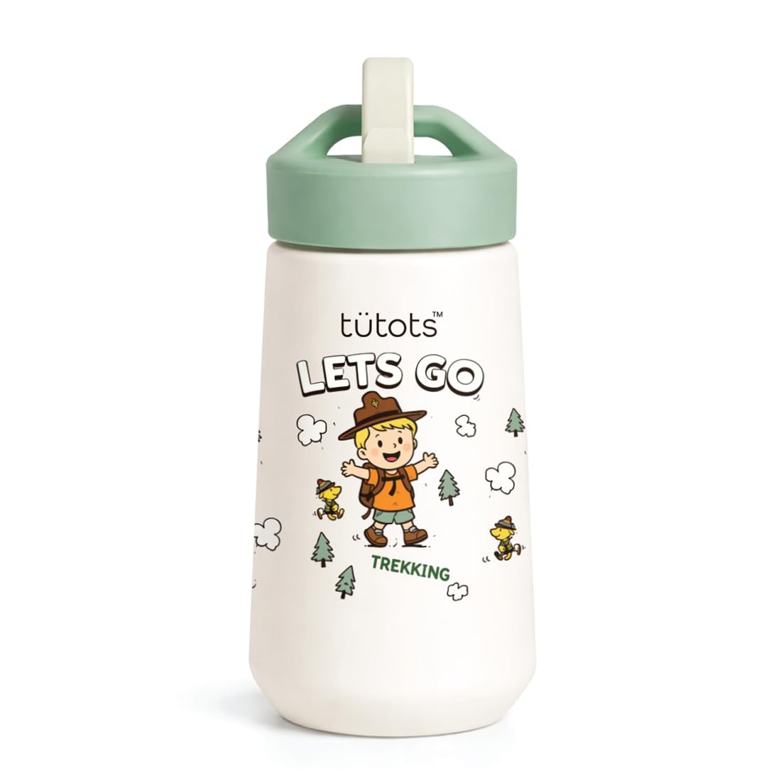 tütots Kids Sipper Water Bottle – Trekking Theme Flip Spout Lid