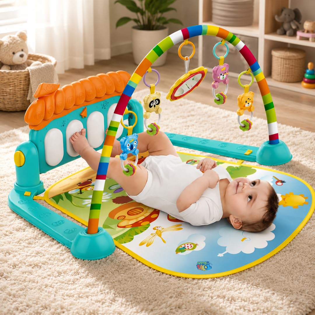 ToysBuddy Kick and Play Multi-Function Piano Baby Gym & Fitness Rack