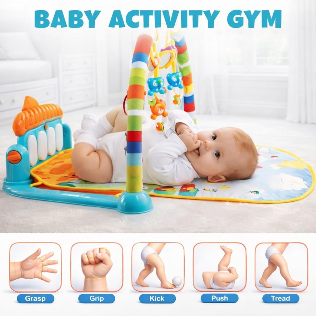 ToysBuddy Kick and Play Multi-Function Piano Baby Gym & Fitness Rack