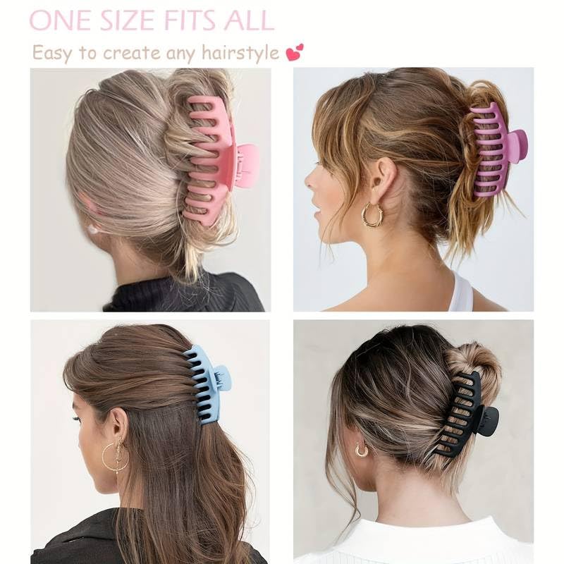 Cerrito Hair Claw Clips for Women & Girls (6 Pcs – 3 Large + 3 Small)