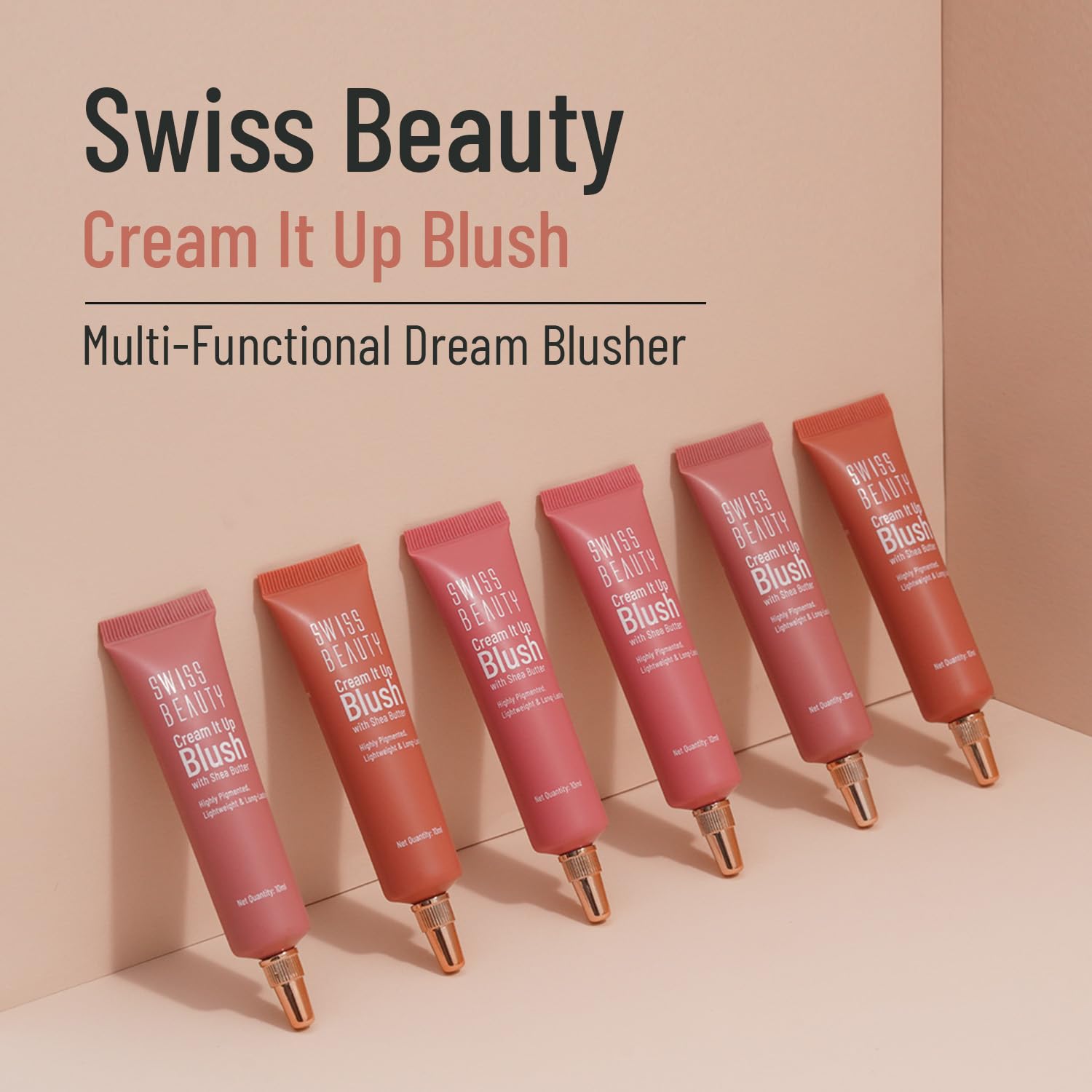 Swiss Beauty Cream It Up Blush – Shade 03 Cheeky Peach (10ml)