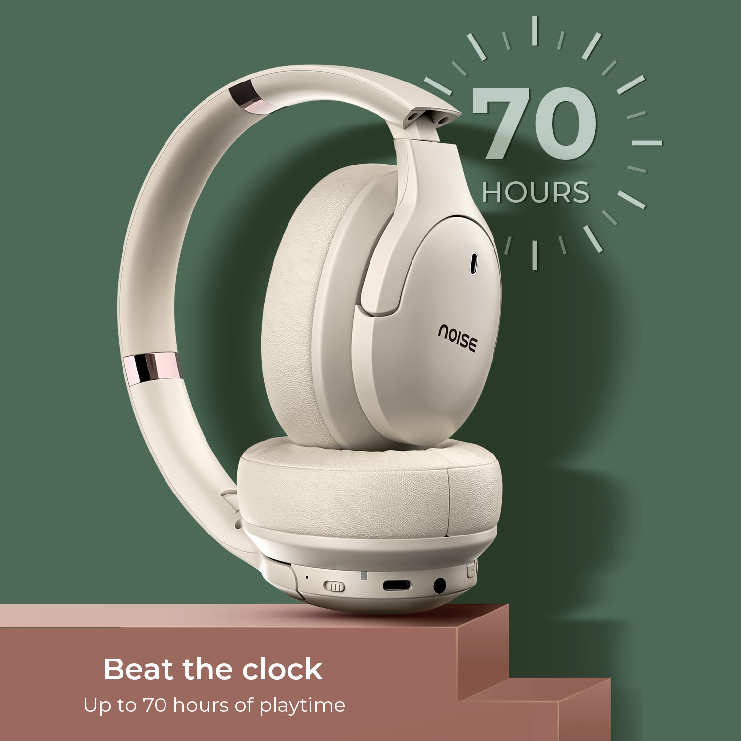 Noise Airwave Max 4 Wireless Over-Ear Headphones (Calm Beige)