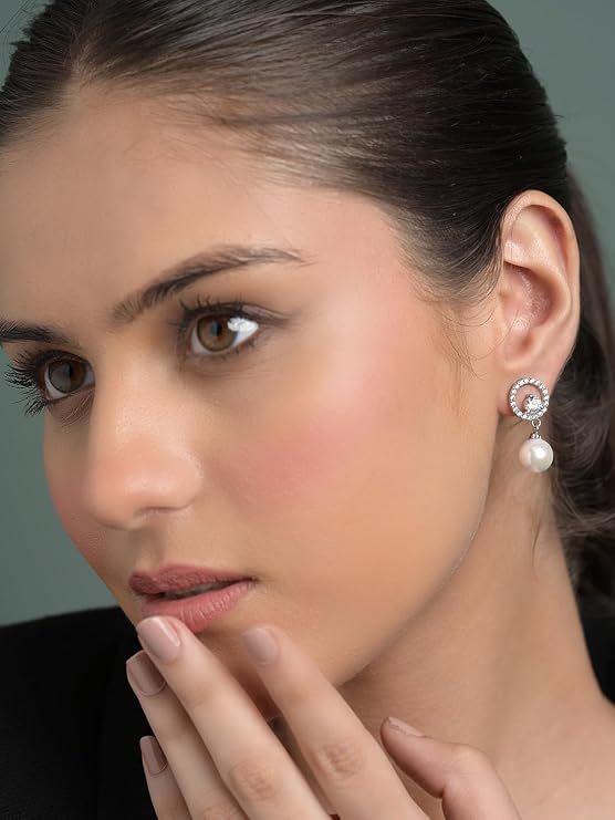 CLARA 925 Silver Dante Pearl Jewellery Set for Women