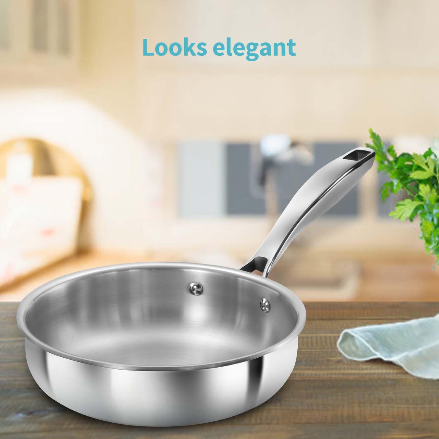 Hawkins Pro 18 cm Triply Stainless Steel Frying Pan (PSF18)
