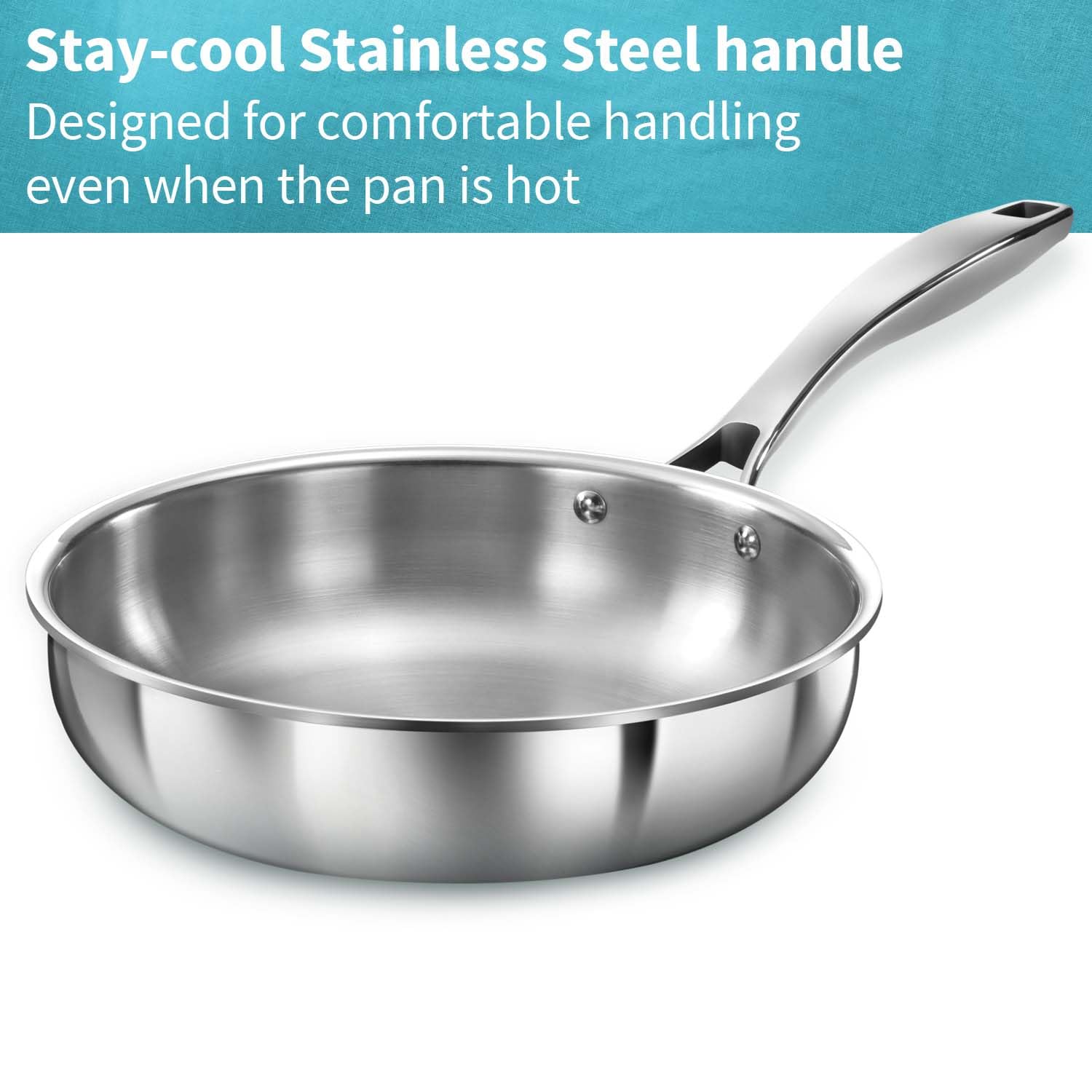 Hawkins Pro 18 cm Triply Stainless Steel Frying Pan (PSF18)