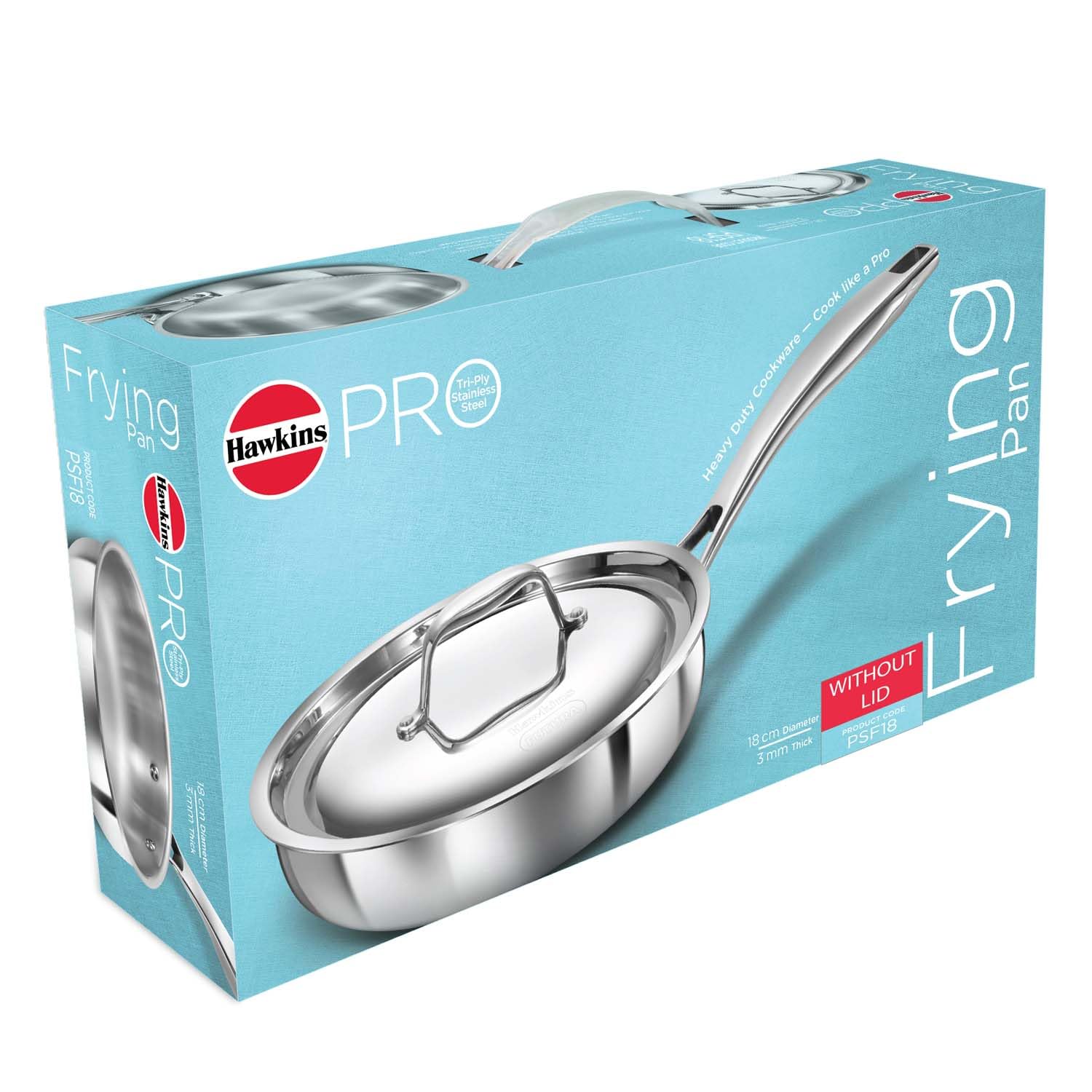 Hawkins Pro 18 cm Triply Stainless Steel Frying Pan (PSF18)