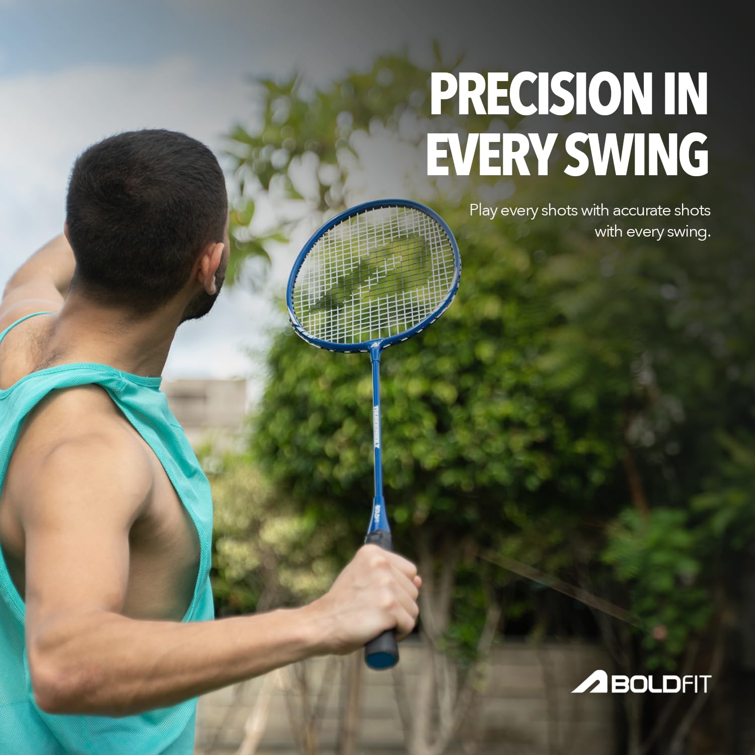Boldfit Badminton Racket Combo for Beginners (Pack of 2) – Blue & Orange