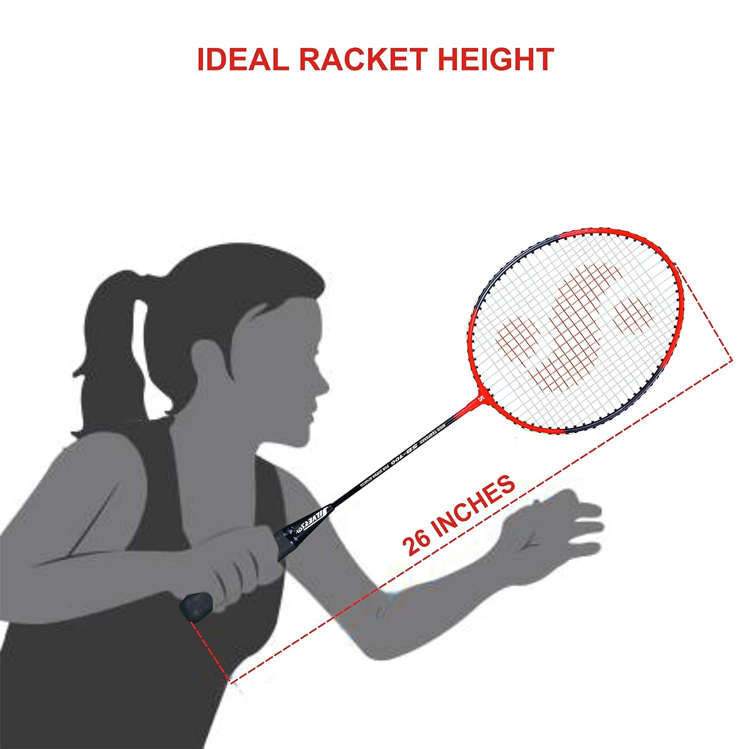 Silver's SB-100 Combo-5 Badminton Set (2 Rackets + 2 Plastic Shuttlecocks)